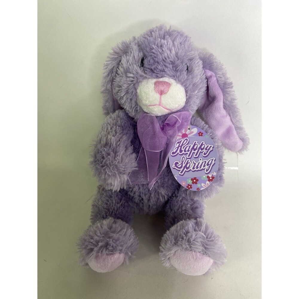 Commonwealth Purple Bunny Rabbit Plush Stuffed Animal Toy with Bow 2010